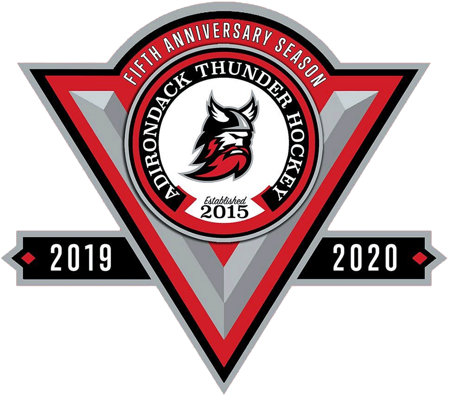 Adirondack Thunder 2020 Anniversary Logo iron on transfers for T-shirts